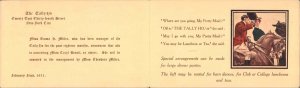 New York City Tally-Ho Restaurant Fold-Open Advertising 1911 Postcard