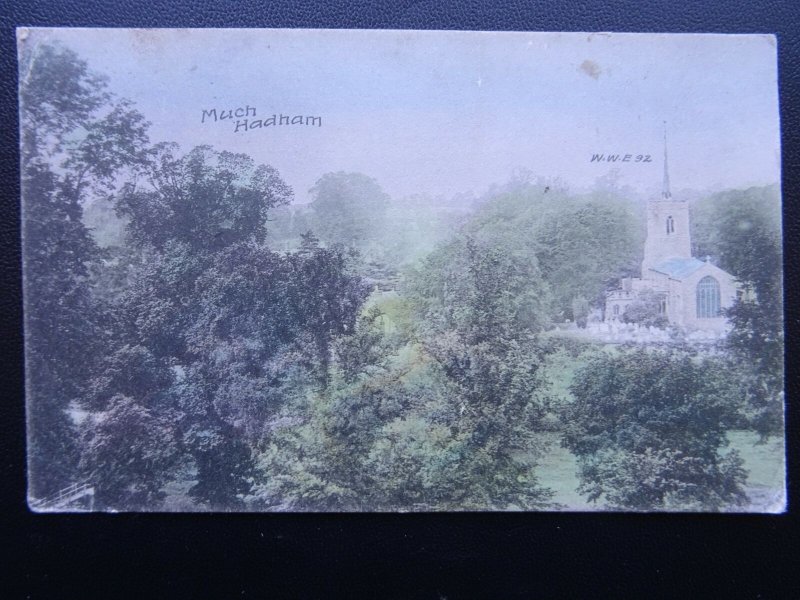 Hertfordshire MUCH HADHAM & CHURCH c1906 Postcard by W.W.E.