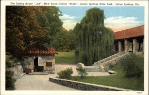 Indian Springs Georgia GA State Park Spring House Casino Vintage Postcard