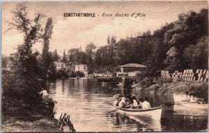 Turkey Constantinople Istanbul Eaux Douces d'Asie Vintage Postcard C099