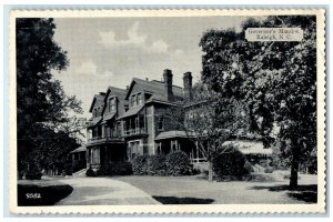 1945 Governors Mansion Building Road Entrance Raleigh North Carolina NC Postcard