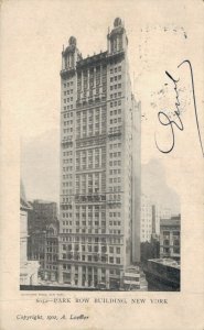 USA New York City Park Row Building Vintage Postcard 07.44