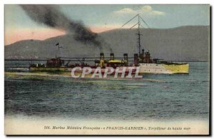 Old Postcard warship Francis Garnier ocean Torpilleur