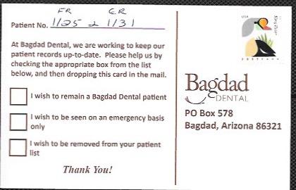 US Used. We Need Your Help!  Come see your dentist  :)