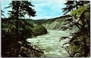 VINTAGE POSTCARD ROCKY MOUNTAIN CANYON OF THE PEACE RIVER NEAR HUDSON HOPE B.C.