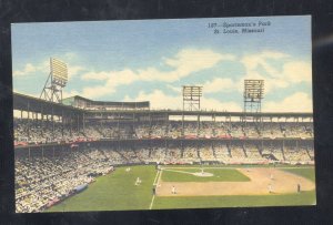 ST. LOUIS CARDINALS MISSOURI SPORTSMANS PARK BASEBALL STADIUM VINTAGE POSTCARD