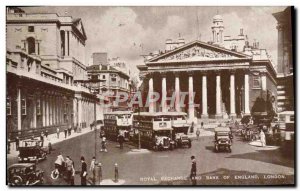 Postcard Old Royal Exchange and Bank of England London