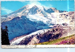 Postcard - Mount Rainier from Glacier Vista, Mount Rainier National Park - WA