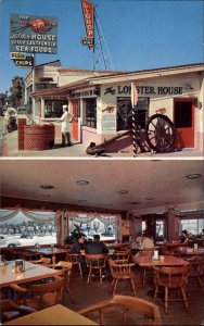 Santa Barbara California CA Lobster House Seafood Restaurant Vintage Postcard