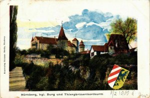 CPA AK Nurnberg- Kgl. Burg und Thiergartnertorturm GERMANY (941590)