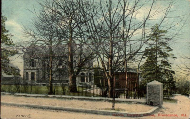 Providence RI Morris Heights School c1910 Postcard