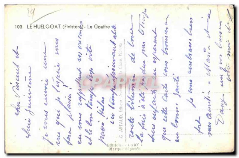 Huelgoat - The Chasm - Old Postcard