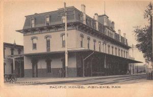 Abilene Kansas Pacific House Exterior View Antique Postcard J61758