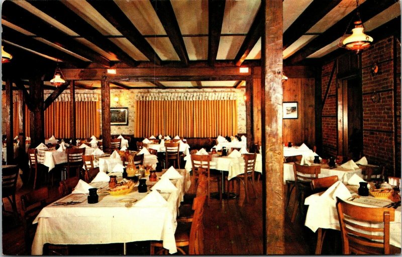 Vtg Matawan New Jersey NJ The Poet's Inn Restaurant Dining Room 1960s Postcard