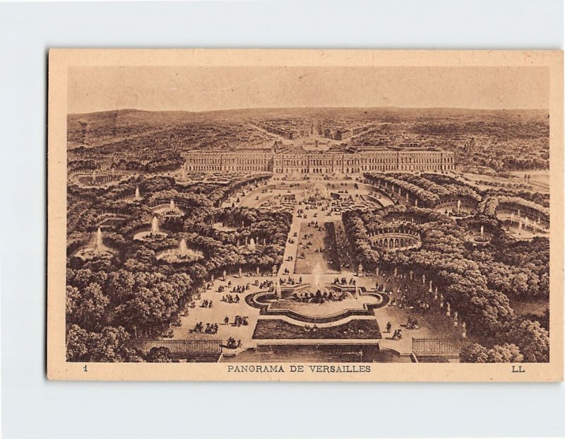 Postcard Panorama De Versailles, France