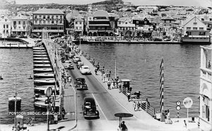 Pontoon Bridge Real Photo Curacao, Netherlands Antilles 1953 