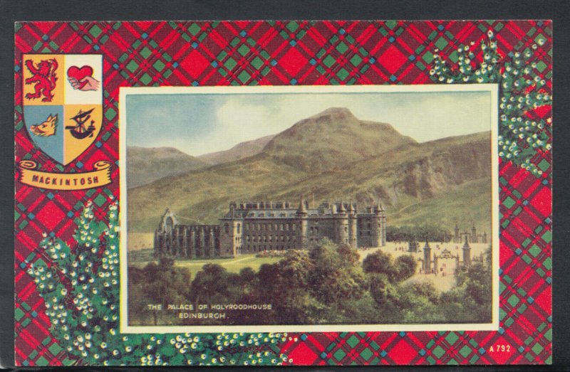 Scotland Postcard - MacIntosh Tartan - The Palace of Holyroodhouse   RS14457