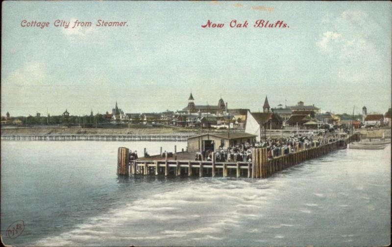 Now Oak Bluffs Martha's Vineyard From The Steamer Boat c1910 Postcard