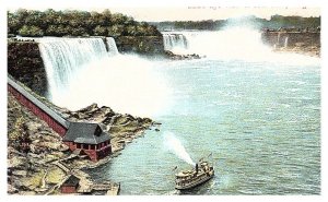New York Niagra , Bird's eye view of both Falls, Maid of Mist, Boat House