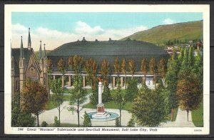 Utah, Salt Lake City - Mormon Tabernacle & Sea Gull Monument - [UT-002]