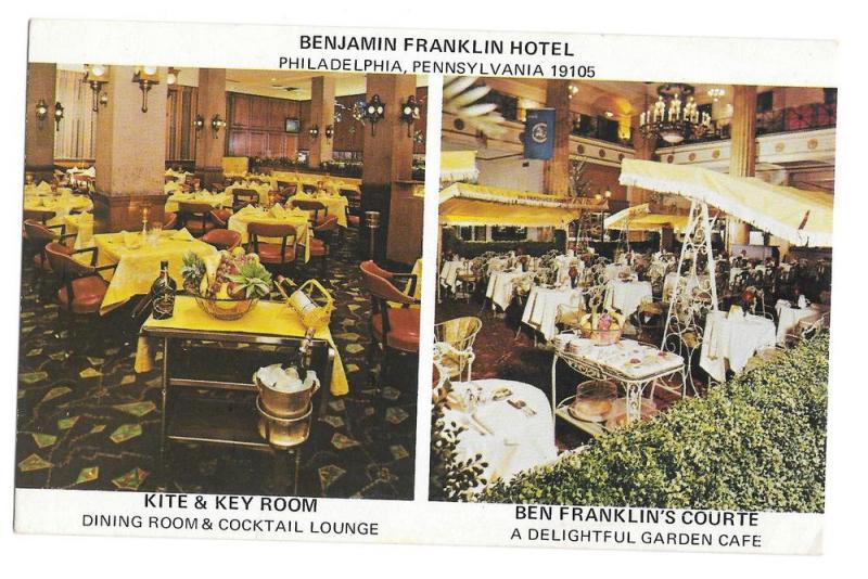 Ben Franklin Hotel Philadelphia PA Kite Key Room Postcard