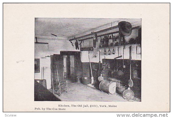 Kitchen, The Old Jail (1653), York, Maine, 1900-1910s