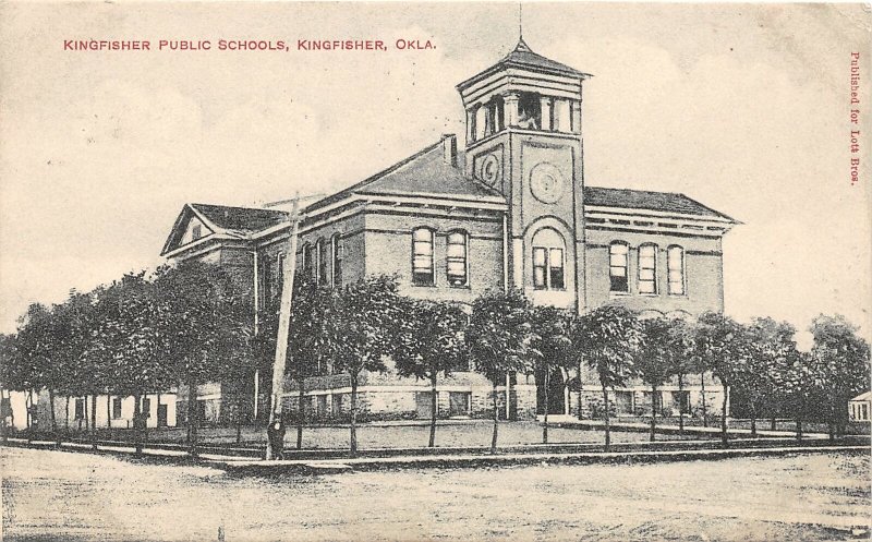 F81/ Kingfisher Oklahoma Postcard 1910 Public Schools