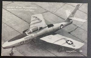 Mint USA Real Picture Postcard Republic RF-84F Thunderflash photo fighter