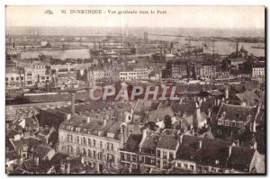 Old Postcard Dunkerque General view to the Yacht Harbor