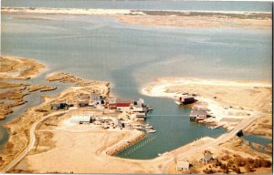 Aerial View Barnstable Harbor, Marina, Bay, Barnstable MA Vintage Postcard L22 