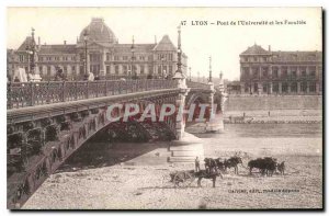 Old Postcard Lyon the University Bridge and Faculties