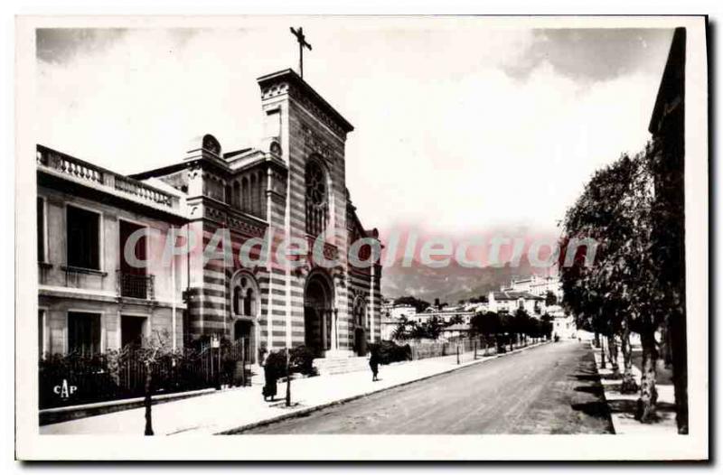 Postcard From Old Menton Church Sacre Coeur