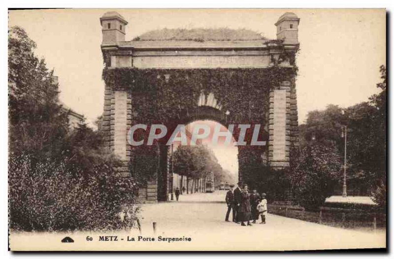 Old Postcard Metz Gate Serpenoise