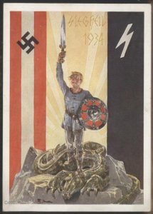 3rd Reich Germany 1934 Hitler Youth HJ WHW Sieg Heil Anti-Communist Semit 107372