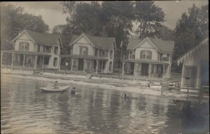 Waterfront Cottage Houses - Nantucket Vacation Written on Back c1910 RPPC