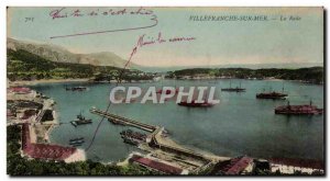 Old Postcard Villefranche sur Mer harbor