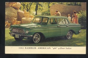 1962 RAMBLER AMERICAN 44 SEDAN VINTAGE CAR DEALER ADVERTISING POSTCARD