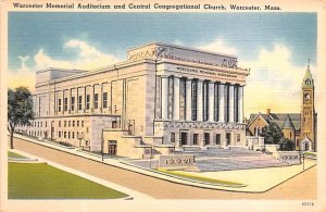Worcester Memorial Auditorium Central Congregational Church - Worcester, Mass...