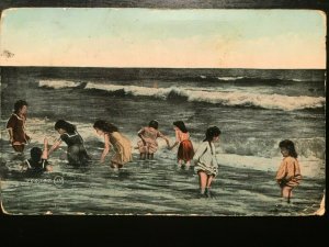 Vintage Postcard 1907-1915 Children on the Beach