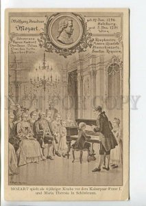 438635 MOZART Austrian COMPOSER by MERTE Vintage postcard