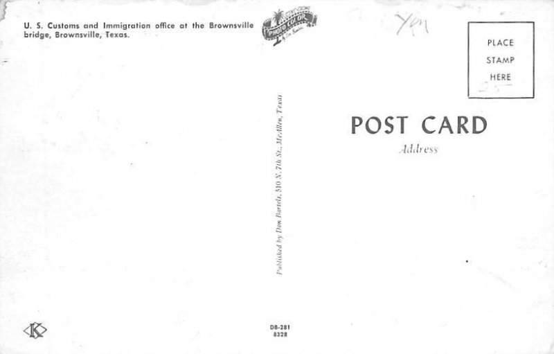 U S Customs And Immigration Office Postcard