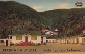 Linen Postcard Peoriana Motel in Idaho Springs, Colorado~129441