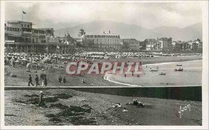 Modern Postcard Saint Jean de Luz (BSES Pyr) Beach View in the background Pyr...