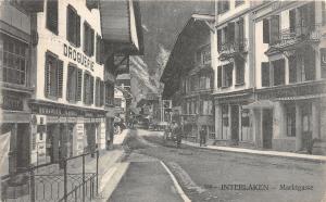 br104079 interlaken marktgasse real photo switzerland droguerie