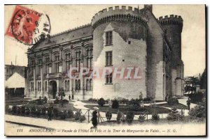 Postcard Old Angouleme Facade of the City Hotel and the Tower of Marguerite d...