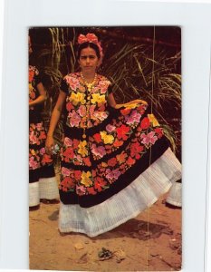 Postcard Traje Regional del Istmo de Tehuantepec Mexico