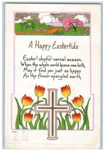 1915 Easter Holy Cross Flowers Arts Crafts Elkins West Virginia WV Postcard
