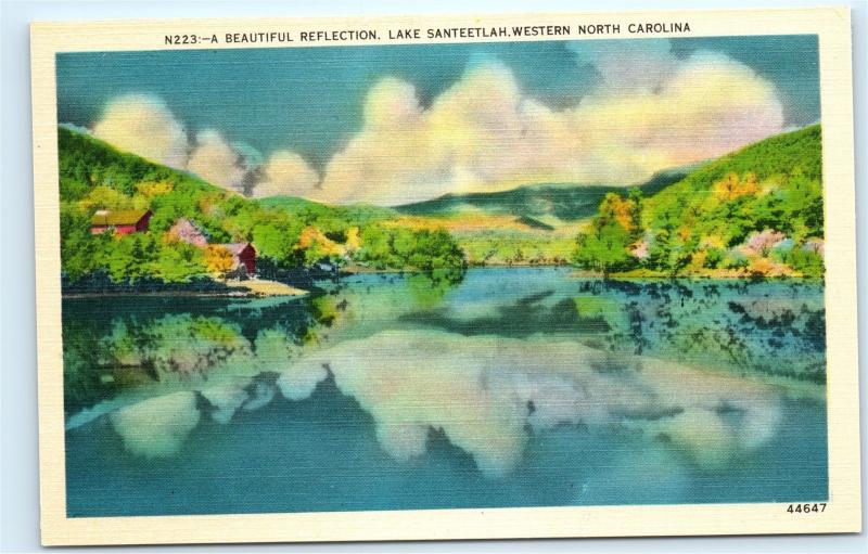 *Reflection Lake Santeetlah Western North Carolina NC Vintage Postcard C11