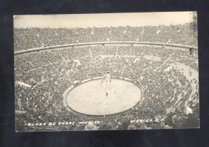 RPPC MEXICO CITY D.F. MEXICO BULL FIGHT STADIUM TORO VINTAGE REAL PHOTO POSTCARD