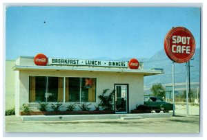 c1960's Spot Cafe Loomis Chevron Service San Bernardino Restaurant CA Postcard